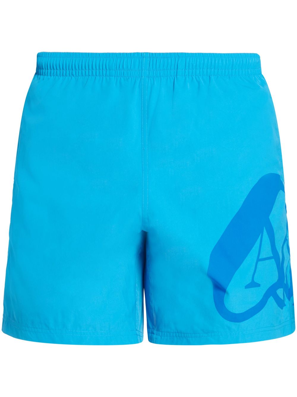 Alexander McQueen logo-print swim shorts - Blue von Alexander McQueen