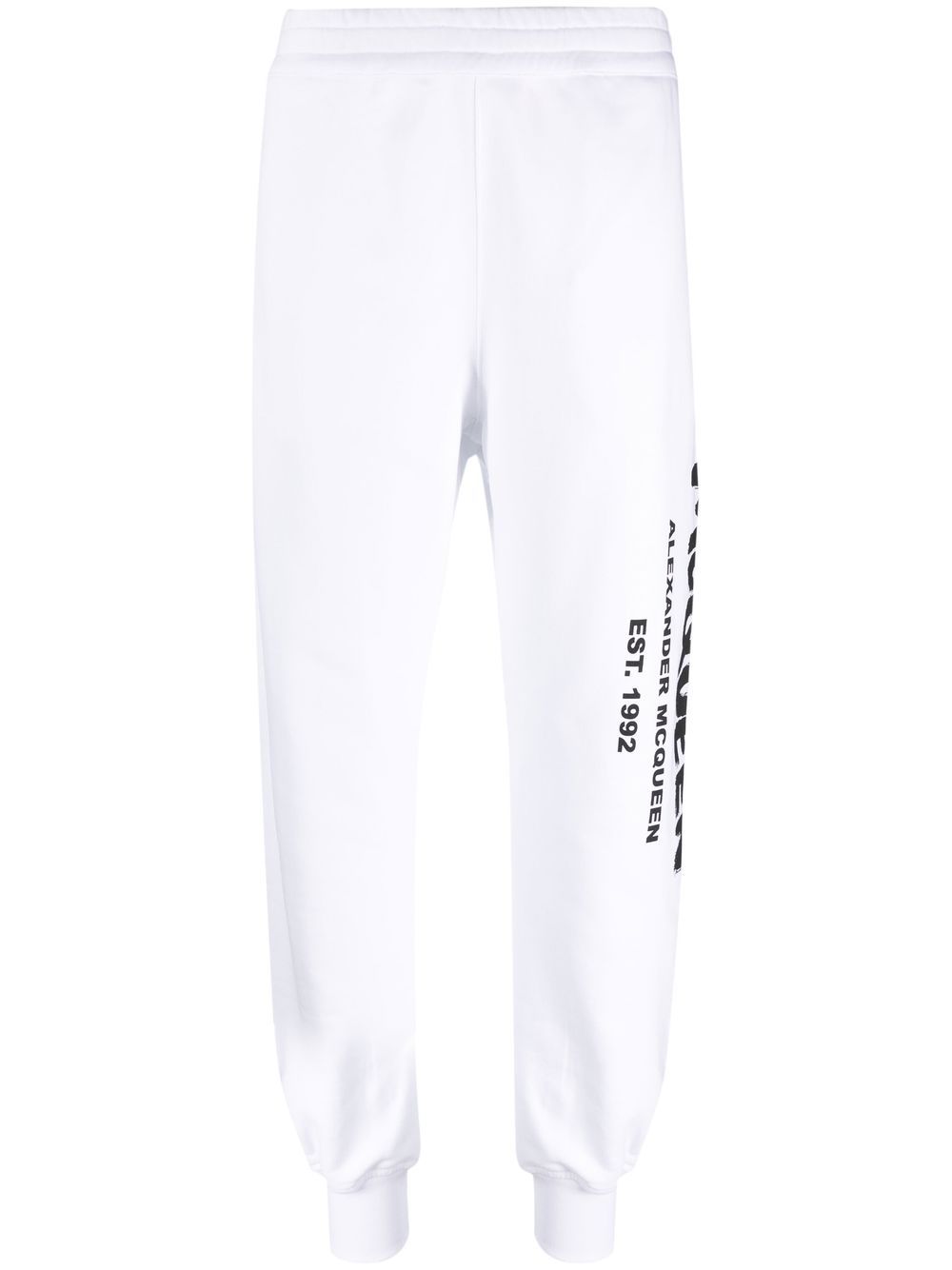 Alexander McQueen logo-print tapered track pants - White von Alexander McQueen