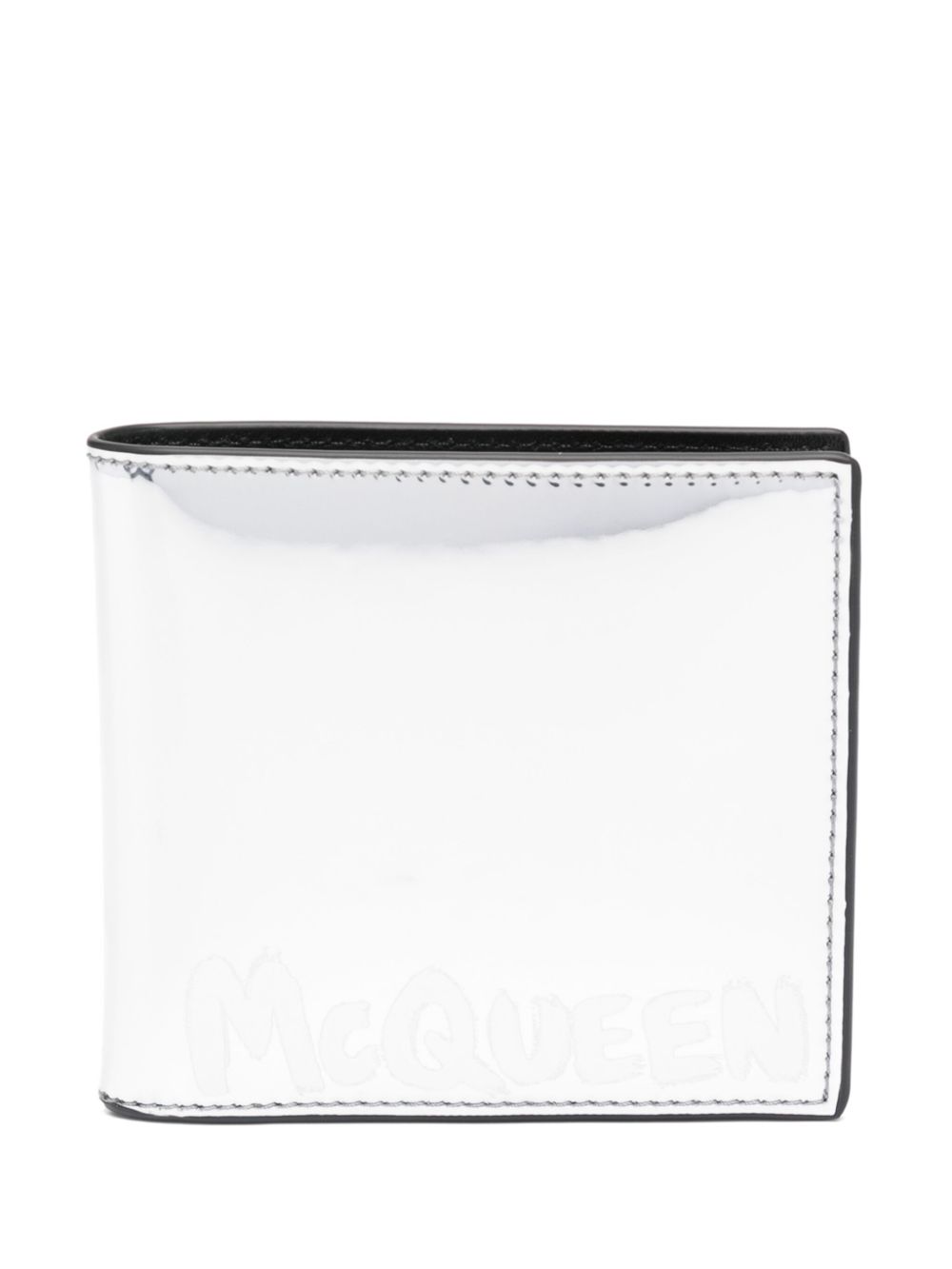 Alexander McQueen logo-print wallet - Silver von Alexander McQueen