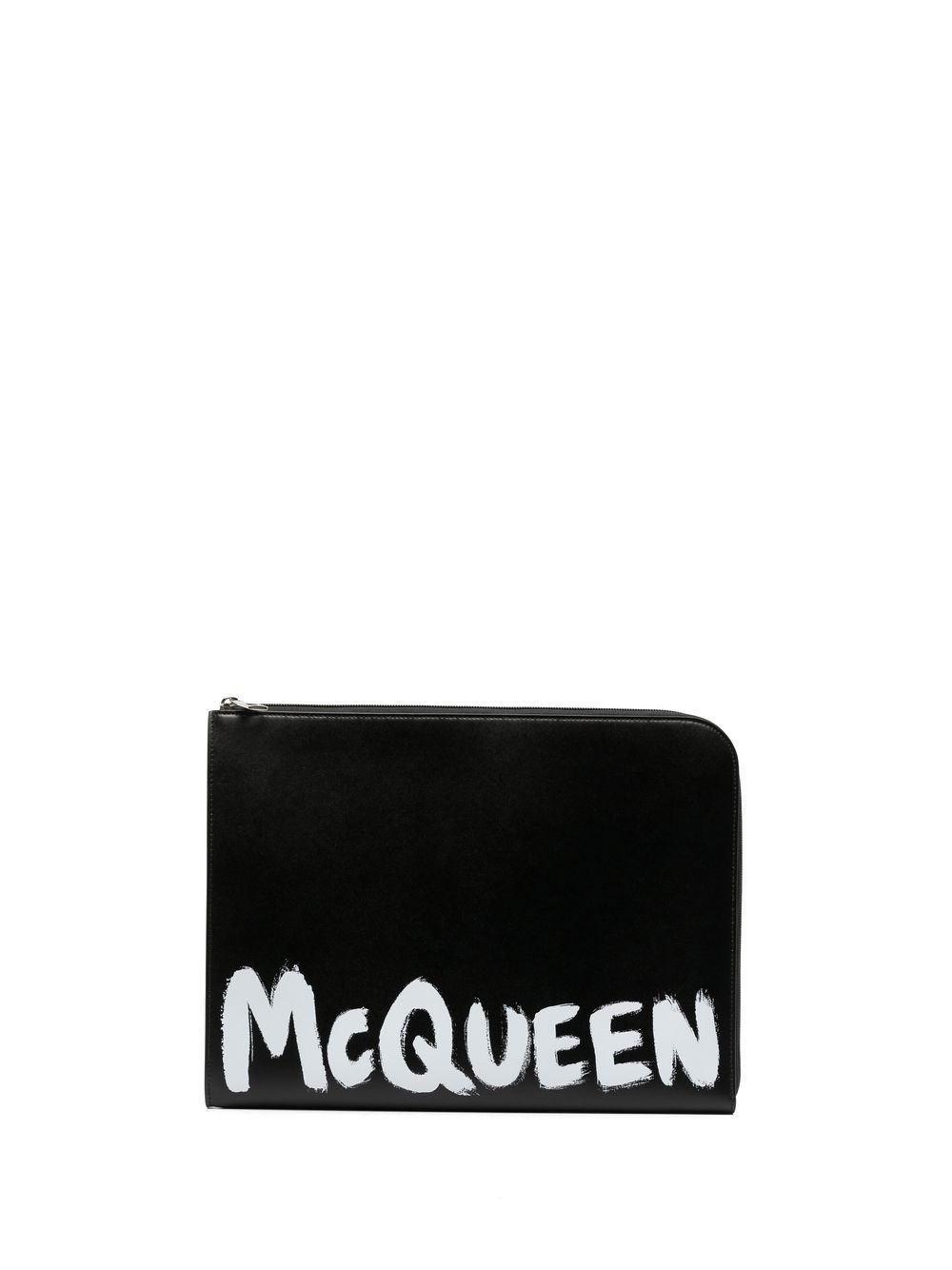 Alexander McQueen logo-print zip wallet - Black von Alexander McQueen