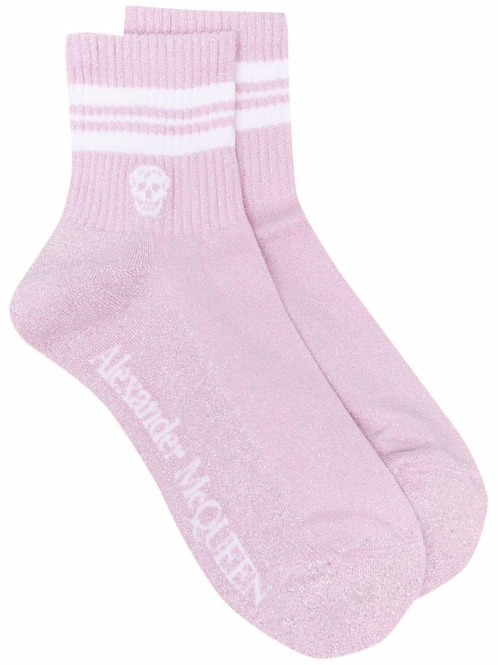 Alexander McQueen logo-printed socks - Pink von Alexander McQueen