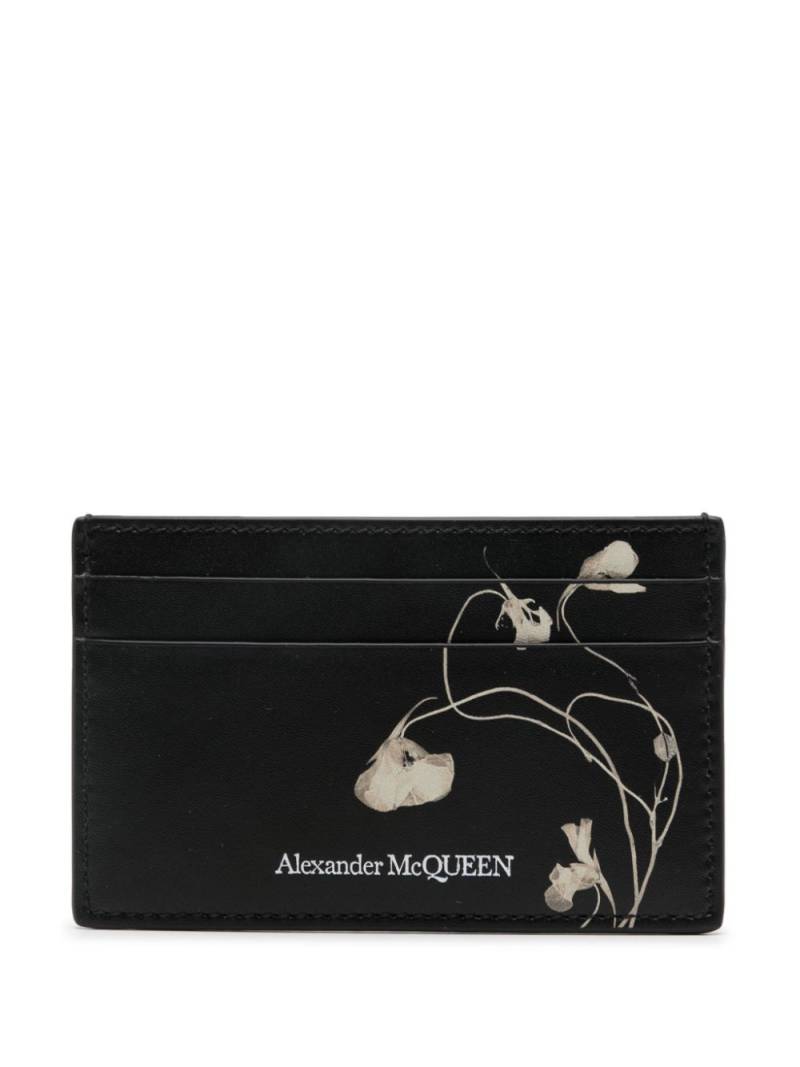 Alexander McQueen logo-stamp card holder - Black von Alexander McQueen