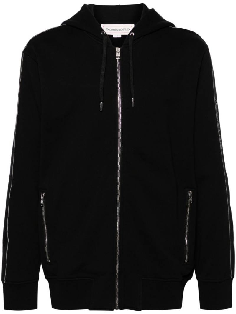 Alexander McQueen logo-trimmed cotton hoodie - Black von Alexander McQueen