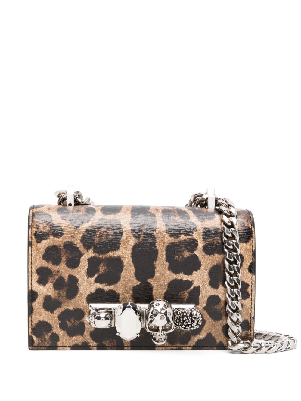 Alexander McQueen mini Jewelled cross body bag - Brown von Alexander McQueen