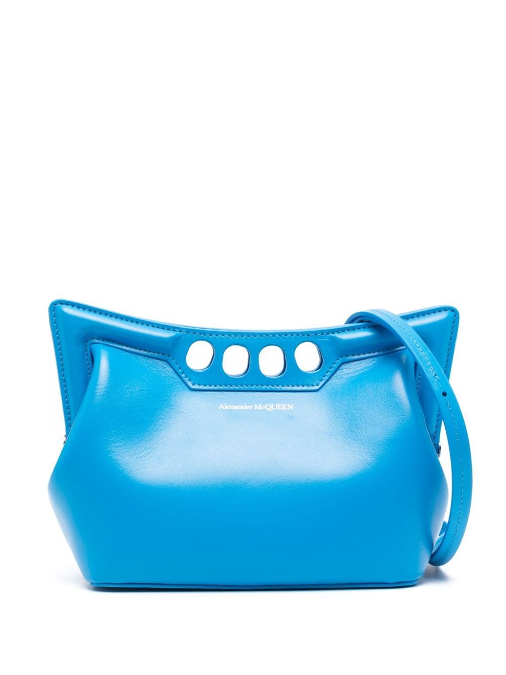 Alexander McQueen mini The Peak clutch bag - Blue von Alexander McQueen