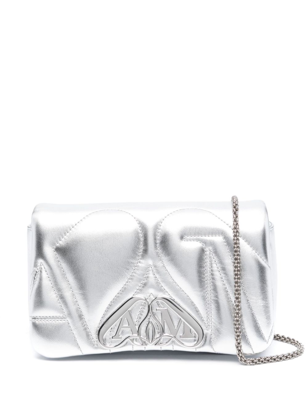 Alexander McQueen mini The Seal shoulder bag - Silver von Alexander McQueen