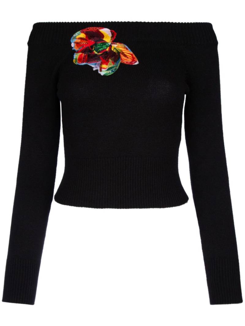 Alexander McQueen off-shoulder jumper - Black von Alexander McQueen