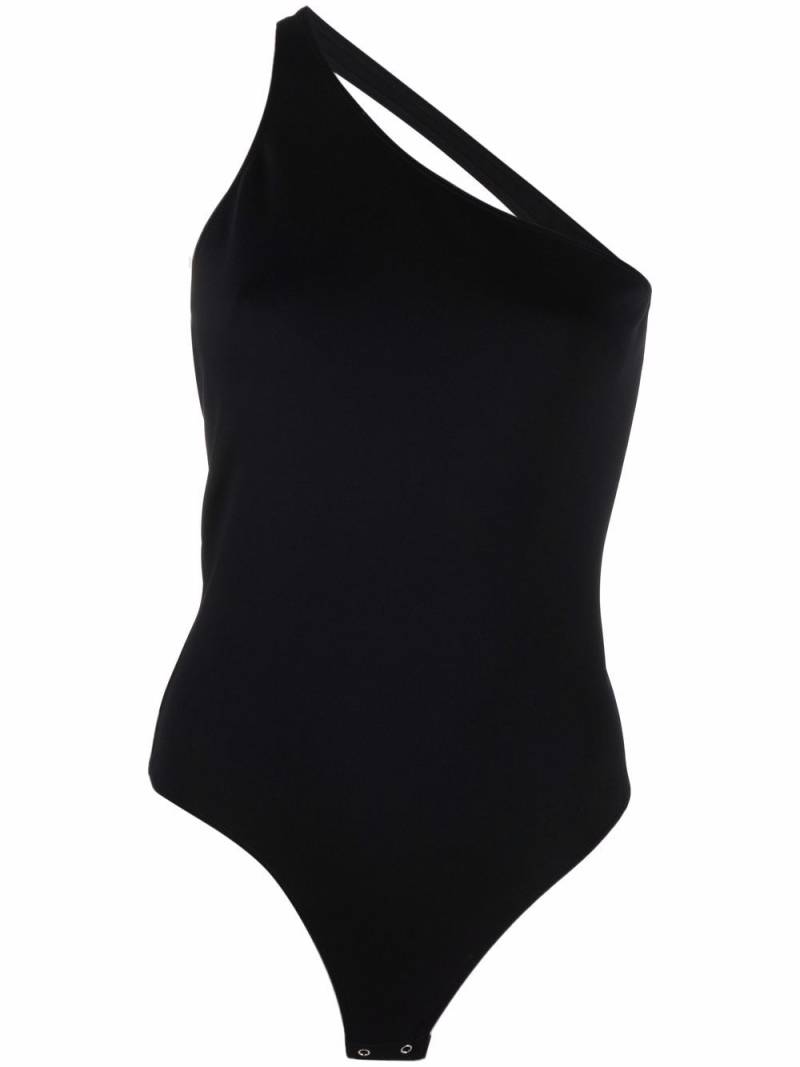 Alexander McQueen open-back asymmetric bodysuit - Black von Alexander McQueen