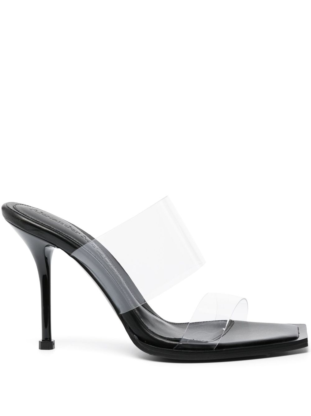 Alexander McQueen 100mm double-strap mules - Black von Alexander McQueen