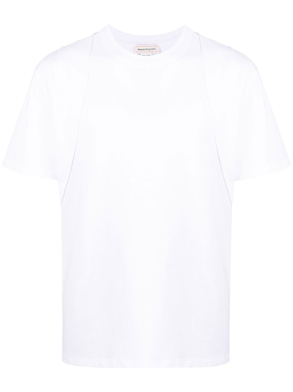 Alexander McQueen panelled cotton T-shirt - White von Alexander McQueen