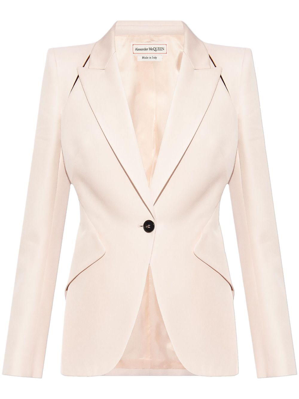 Alexander McQueen panelled twill blazer - Pink von Alexander McQueen