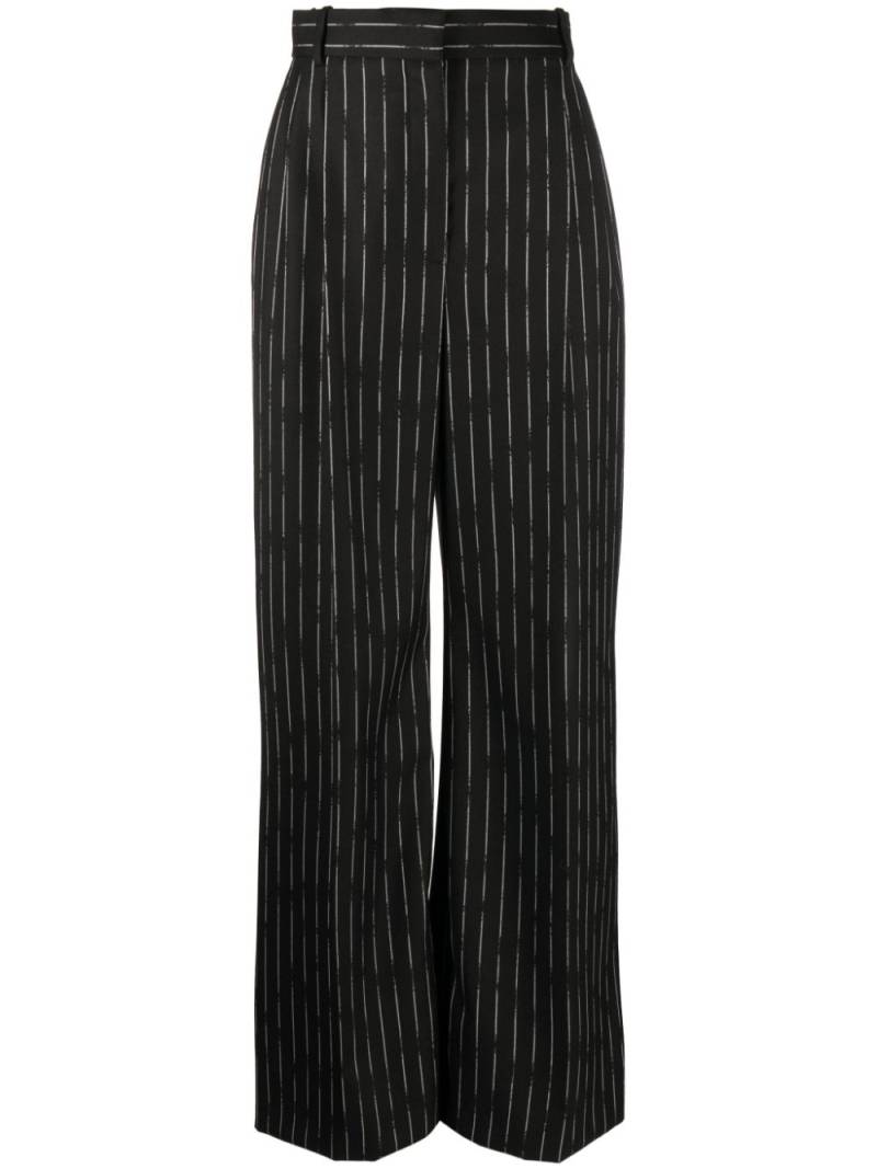 Alexander McQueen pinstripe wide-leg trousers - Black von Alexander McQueen