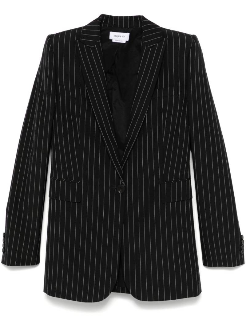 Alexander McQueen pinstriped blazer - Black von Alexander McQueen