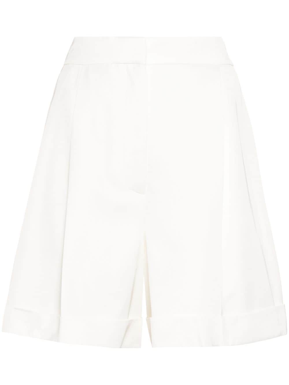 Alexander McQueen pressed-crease high-waist shorts - White von Alexander McQueen