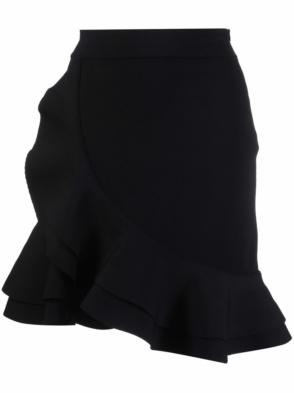 Alexander McQueen ruffled asymmetric skirt - Black von Alexander McQueen