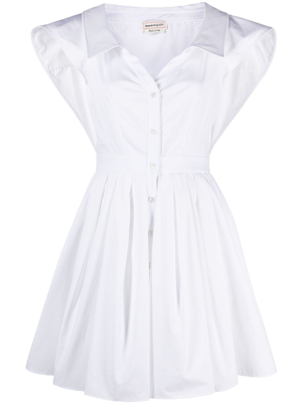 Alexander McQueen short-sleeve cotton shirtdress - White von Alexander McQueen