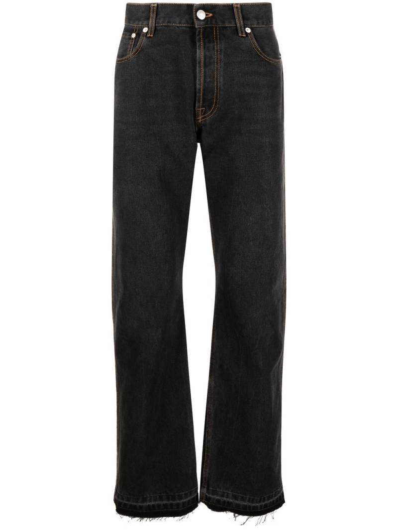 Alexander McQueen side stripe straight-leg jeans - Black von Alexander McQueen