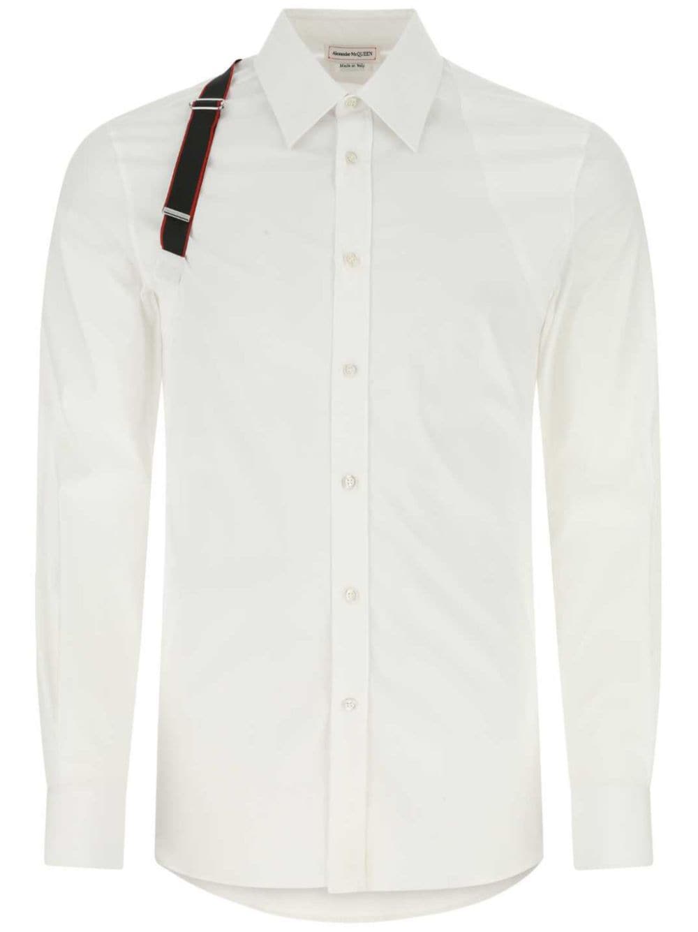 Alexander McQueen single brace detail shirt - White von Alexander McQueen