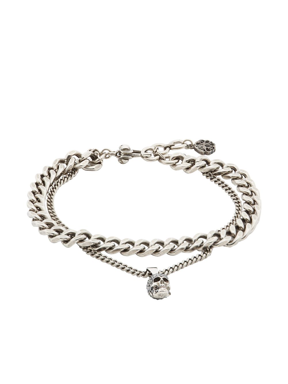 Alexander McQueen skull-charm chain bracelet - Silver von Alexander McQueen