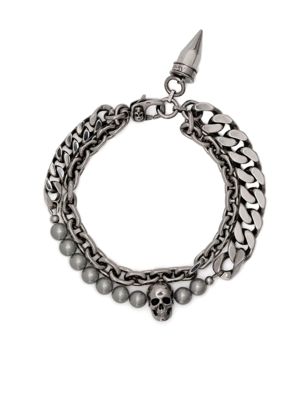 Alexander McQueen Skull chain-link bracelet - Silver von Alexander McQueen