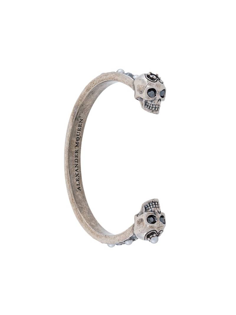 Alexander McQueen skull cuff bracelet - Metallic von Alexander McQueen