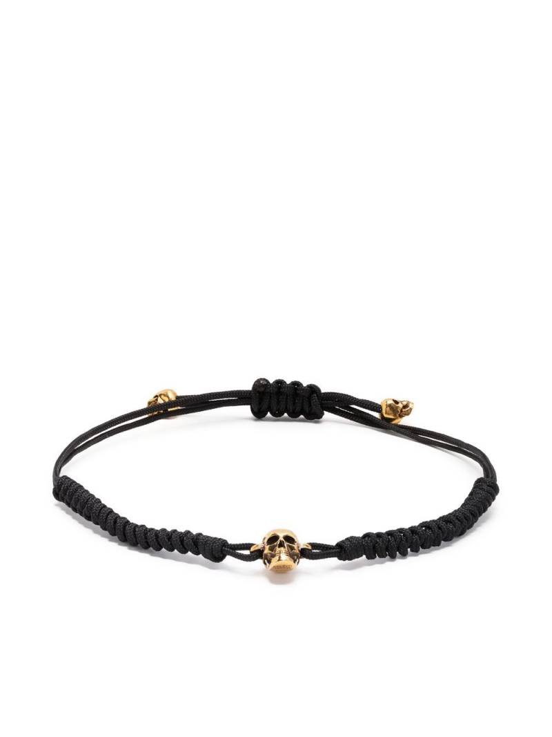 Alexander McQueen skull friendship bracelet - Black von Alexander McQueen