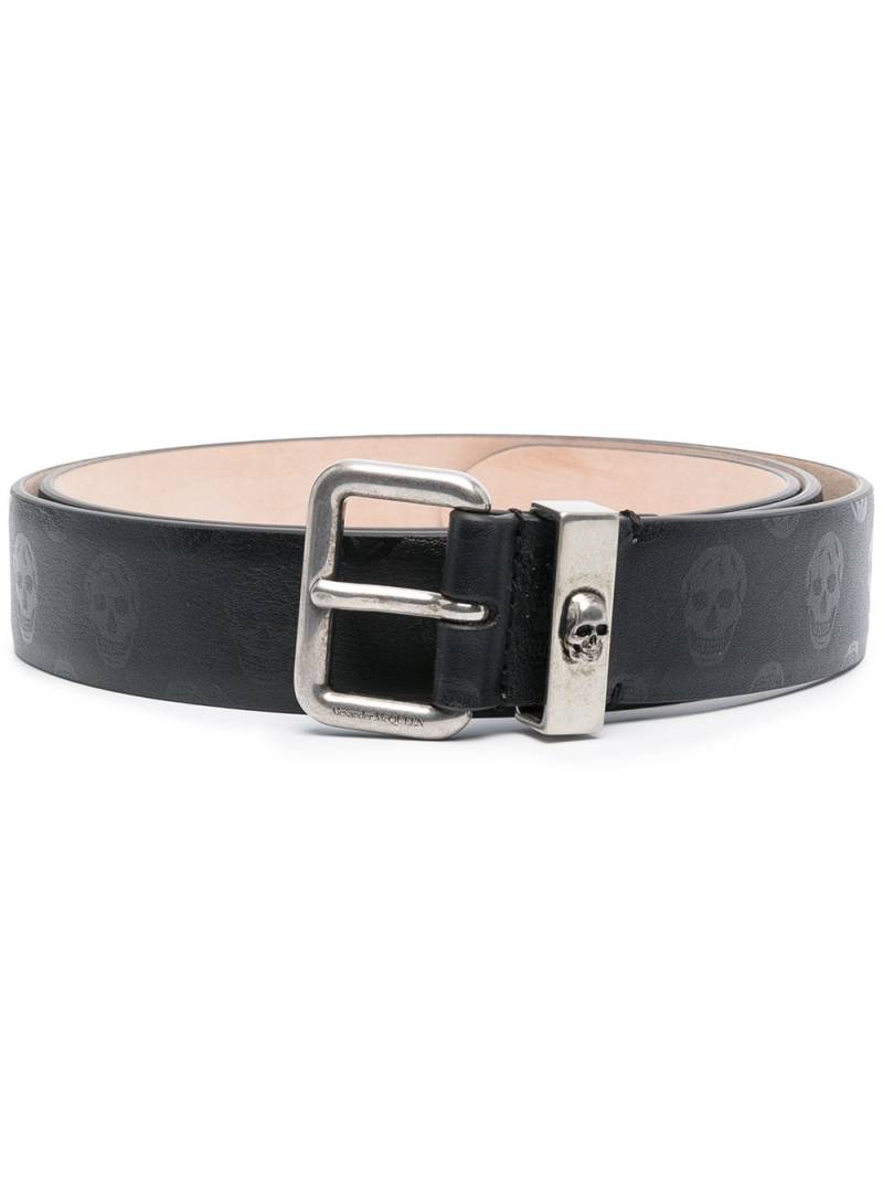 Alexander McQueen skull-print belt - Black von Alexander McQueen