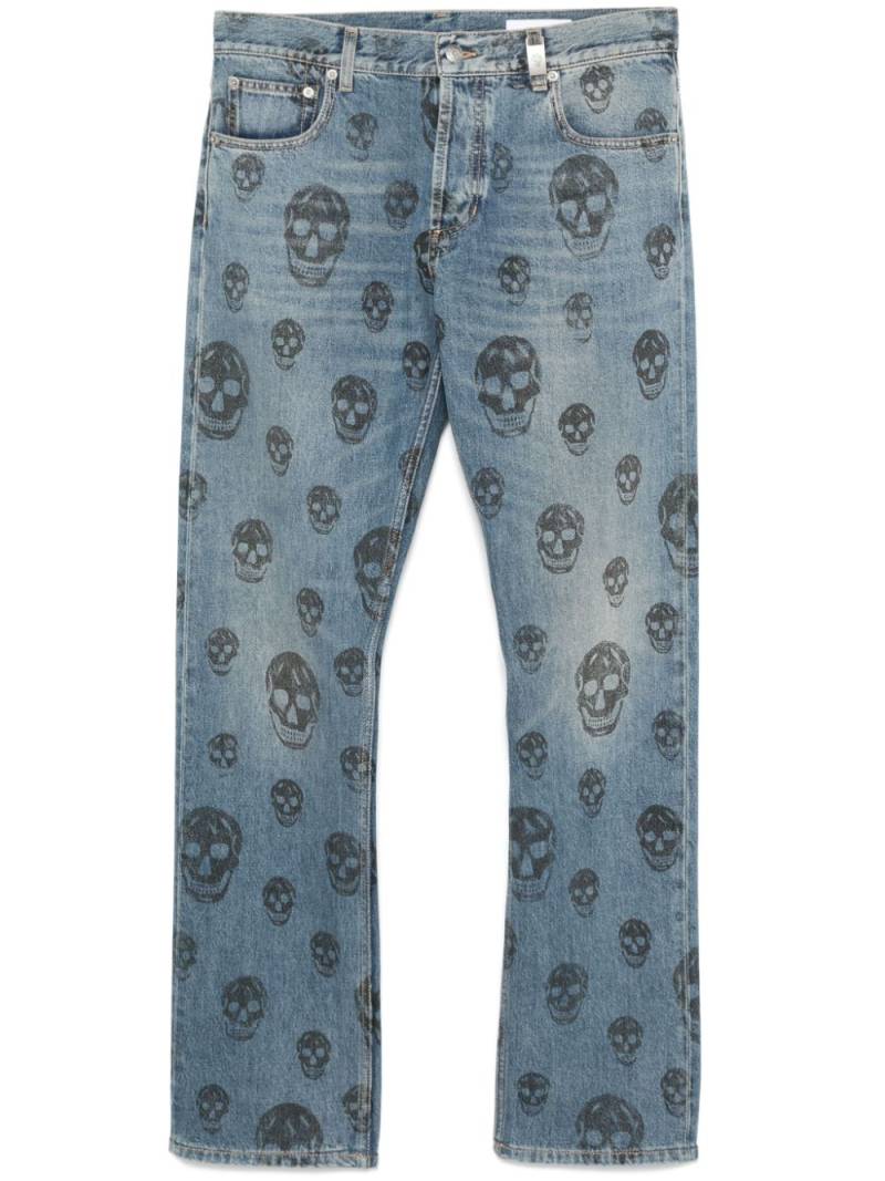 Alexander McQueen skull-print jeans - Blue von Alexander McQueen