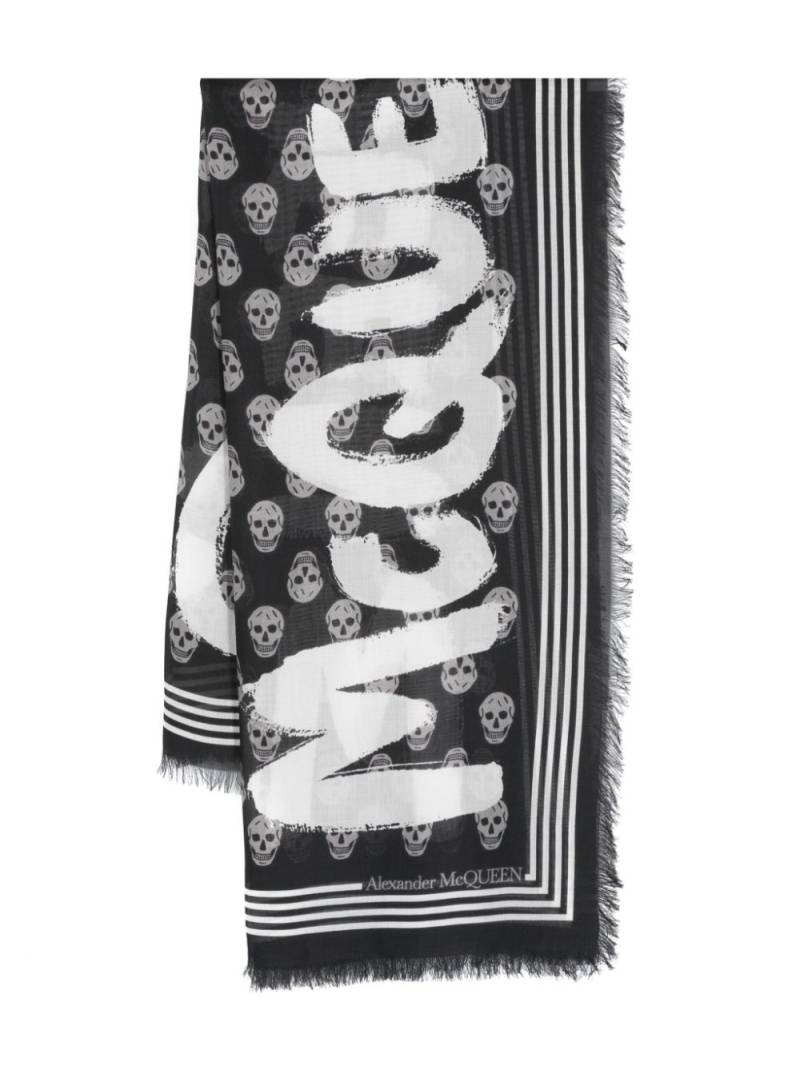 Alexander McQueen skull-print scarf - Black von Alexander McQueen