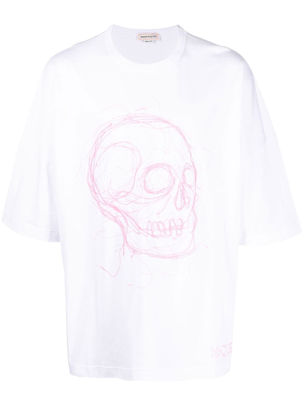 Alexander McQueen skull print oversized T-shirt - White von Alexander McQueen