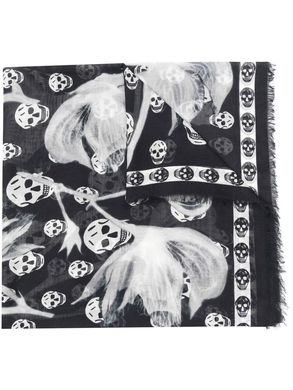 Alexander McQueen skull-print scarf - White von Alexander McQueen