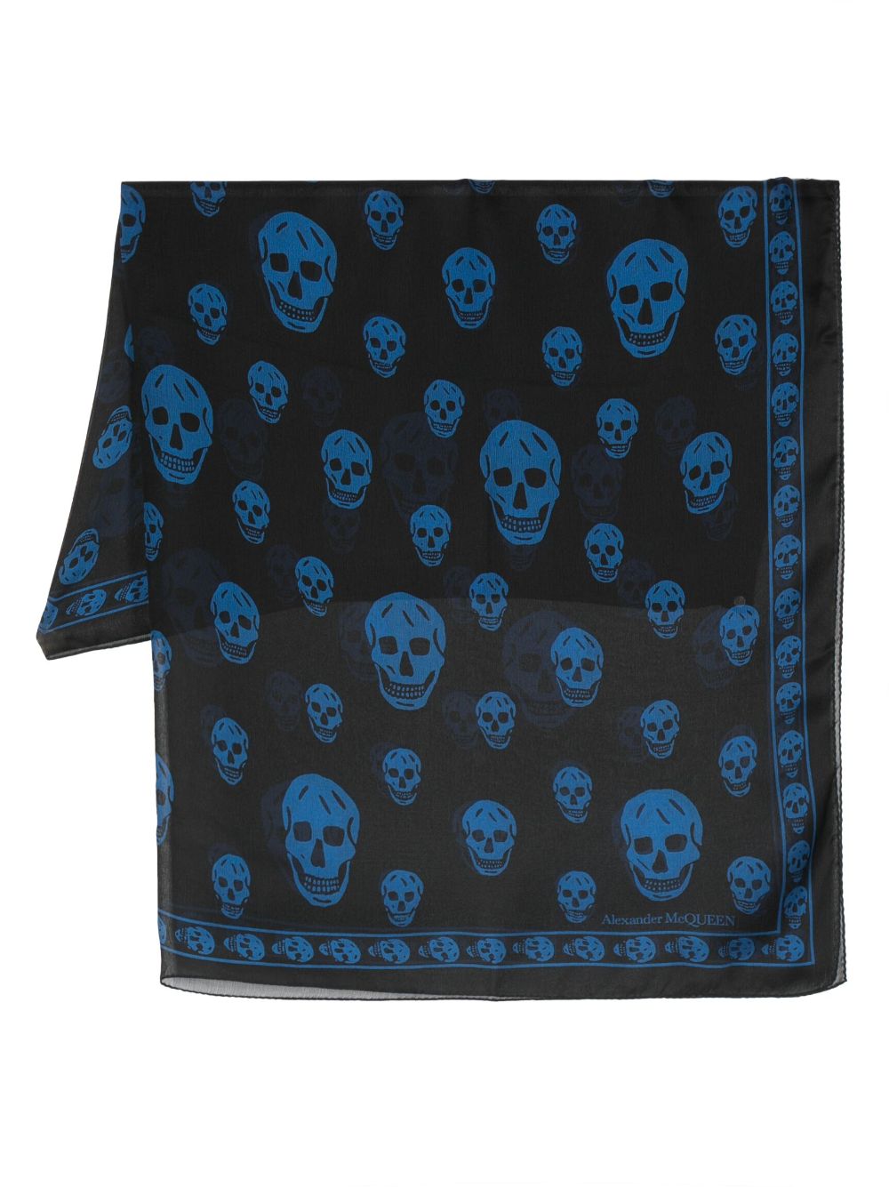 Alexander McQueen skull-print silk scarf - Black von Alexander McQueen