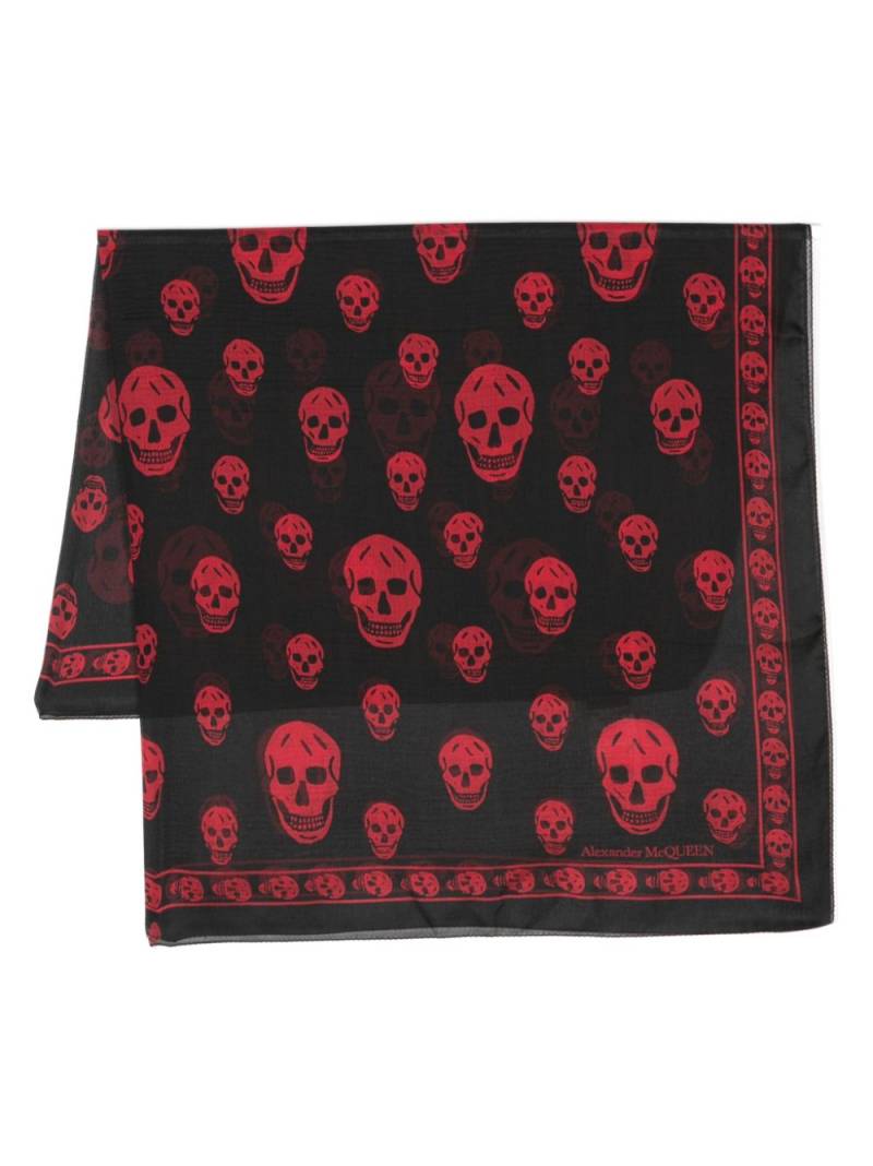 Alexander McQueen skull-print silk scarf - Black von Alexander McQueen