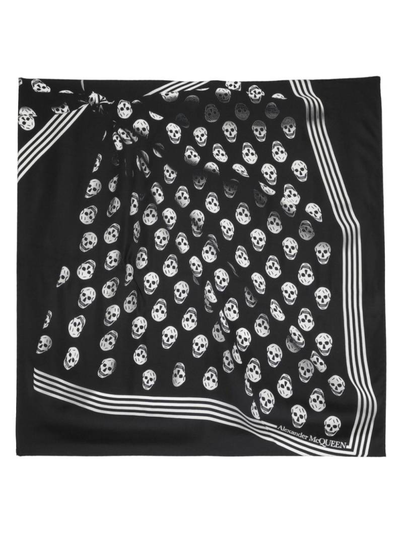 Alexander McQueen skull-print silk scarf - Black von Alexander McQueen