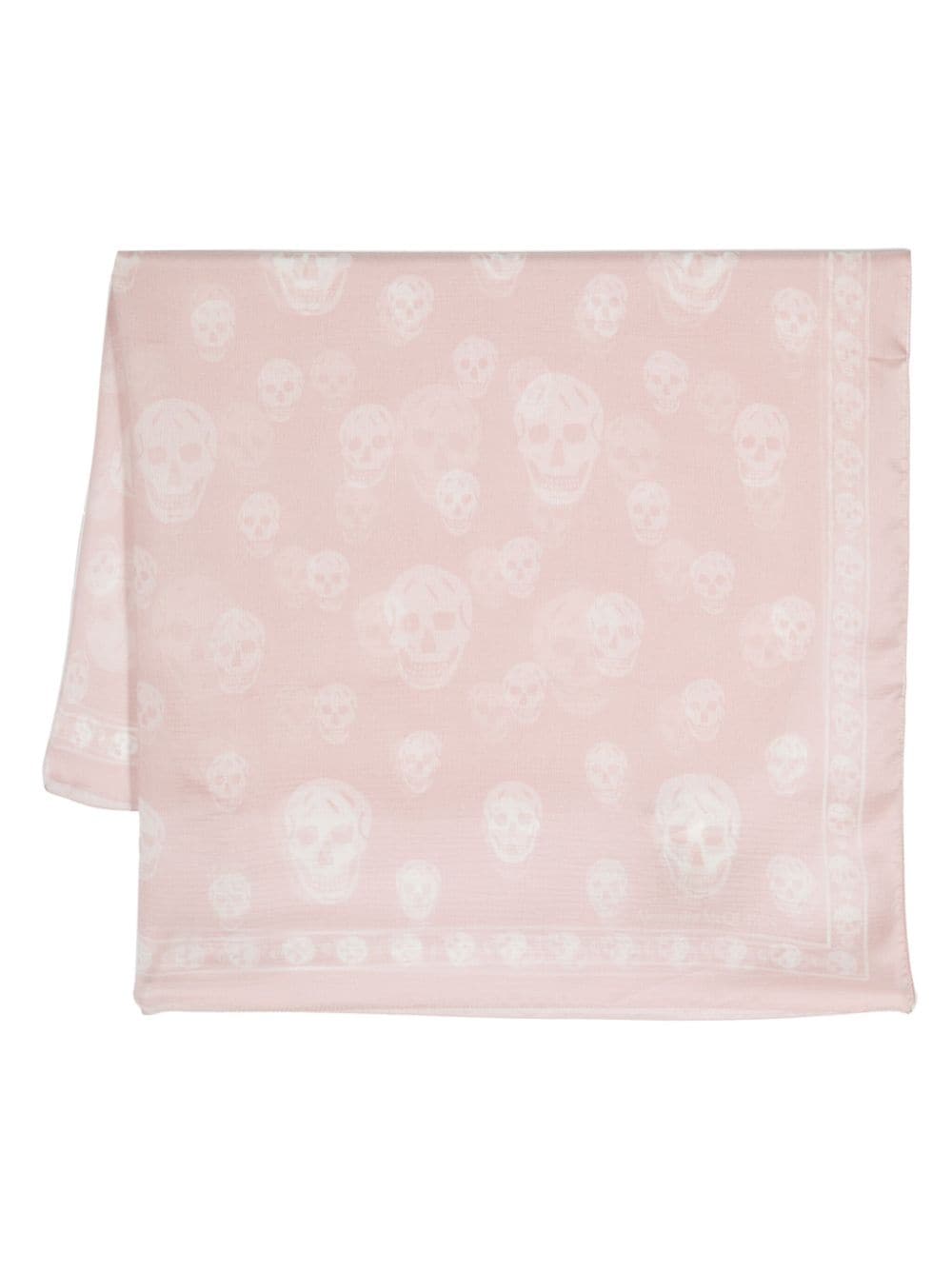 Alexander McQueen skull-print silk scarf - Pink von Alexander McQueen