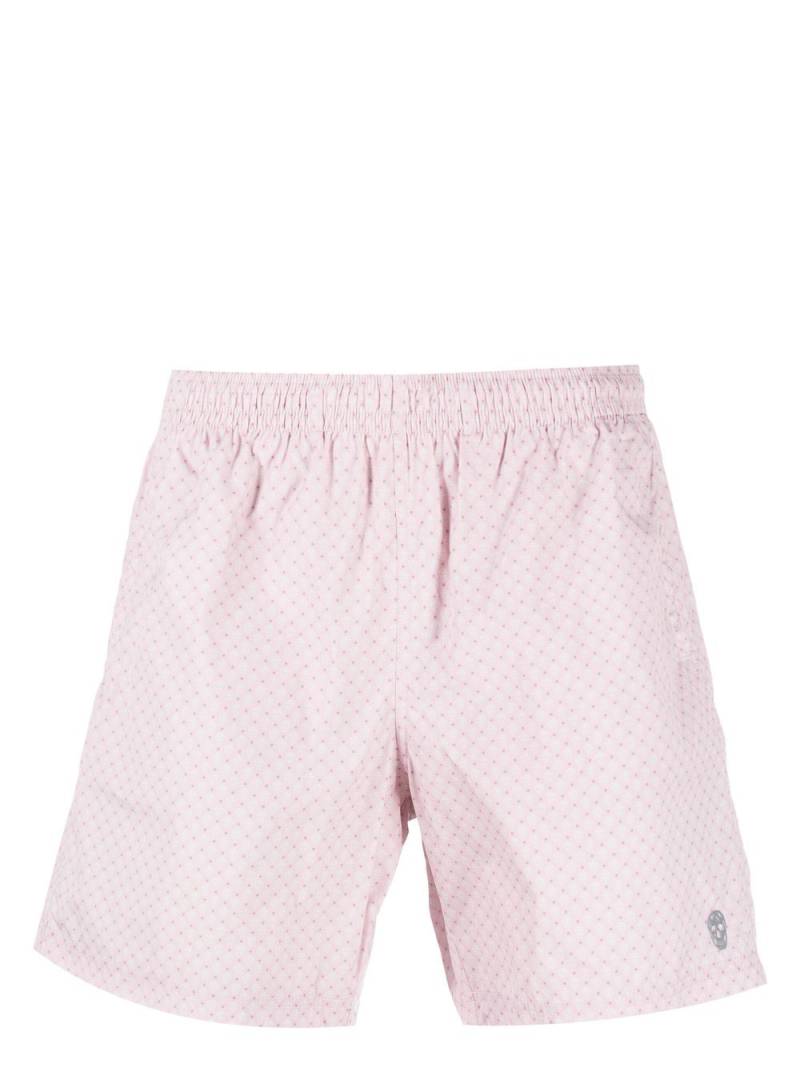 Alexander McQueen skull-print swim shorts - Pink von Alexander McQueen