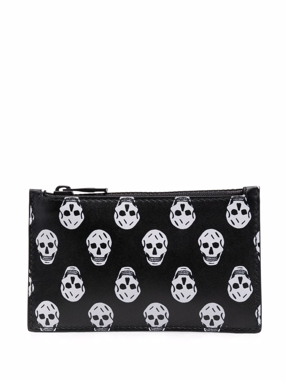 Alexander McQueen skull-print zipped wallet - Black von Alexander McQueen