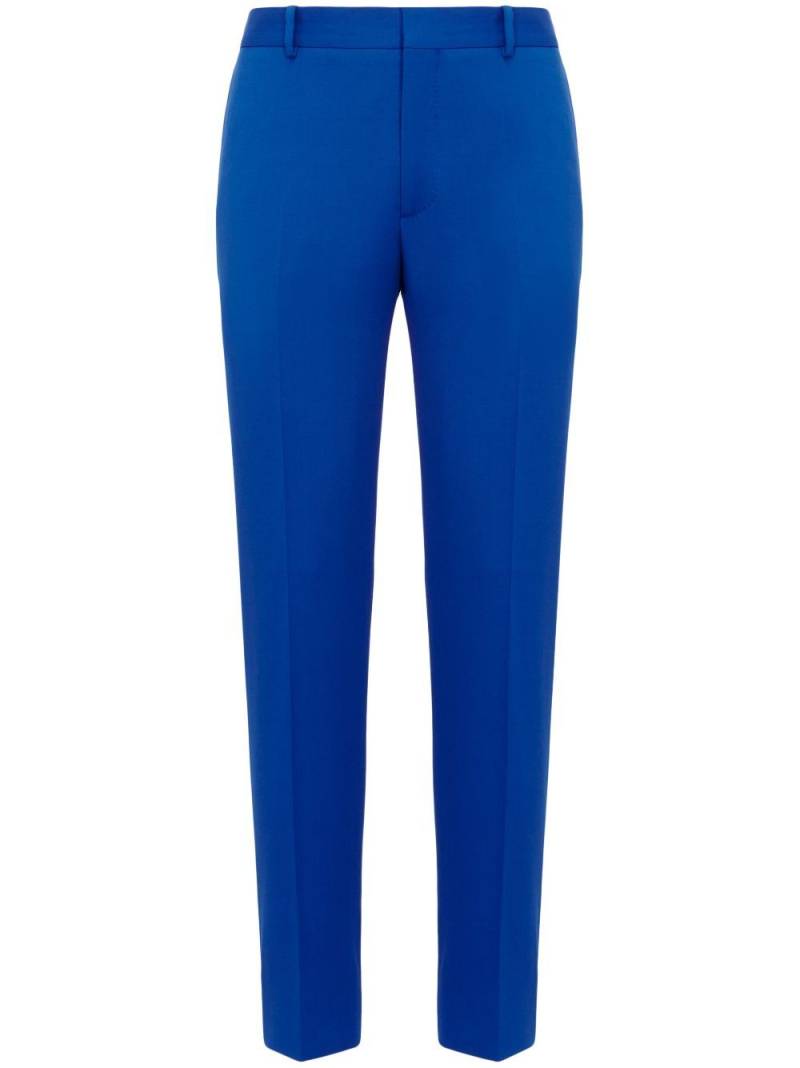 Alexander McQueen slim-cut tailored trousers - Blue von Alexander McQueen