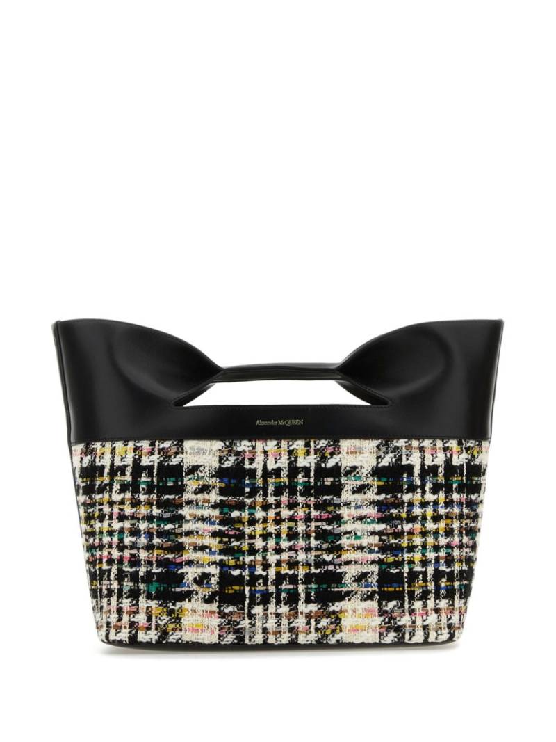 Alexander McQueen small The Bow tweed tote bag - Black von Alexander McQueen