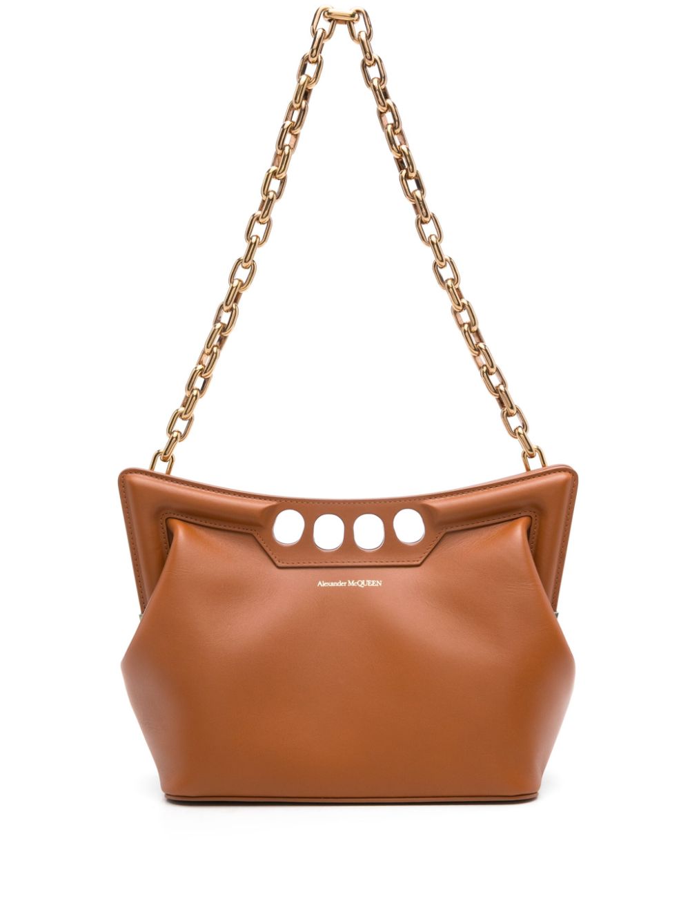 Alexander McQueen small The Peak shoulder bag - Brown von Alexander McQueen