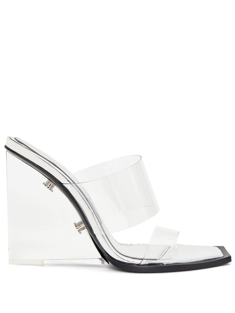 Alexander McQueen square-toe wedge-platform sandals - Silver von Alexander McQueen