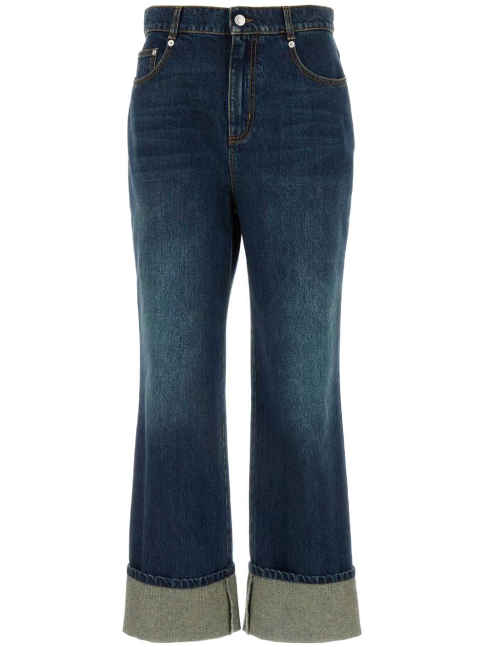 Alexander McQueen straigh-leg mid-rise jeans - Blue von Alexander McQueen