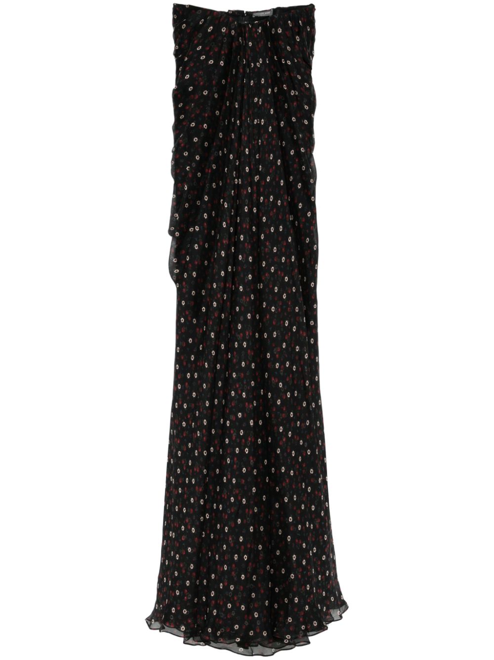 Alexander McQueen strapless silk dress - Black von Alexander McQueen