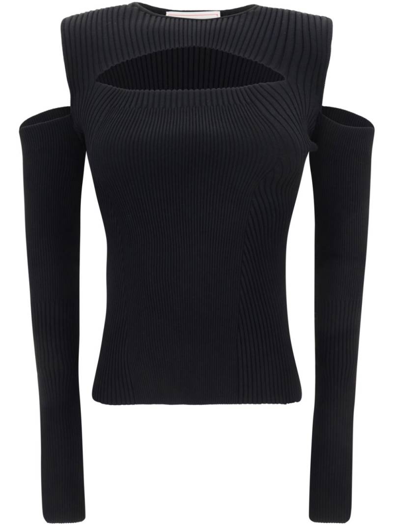 Alexander McQueen striped top - Black von Alexander McQueen