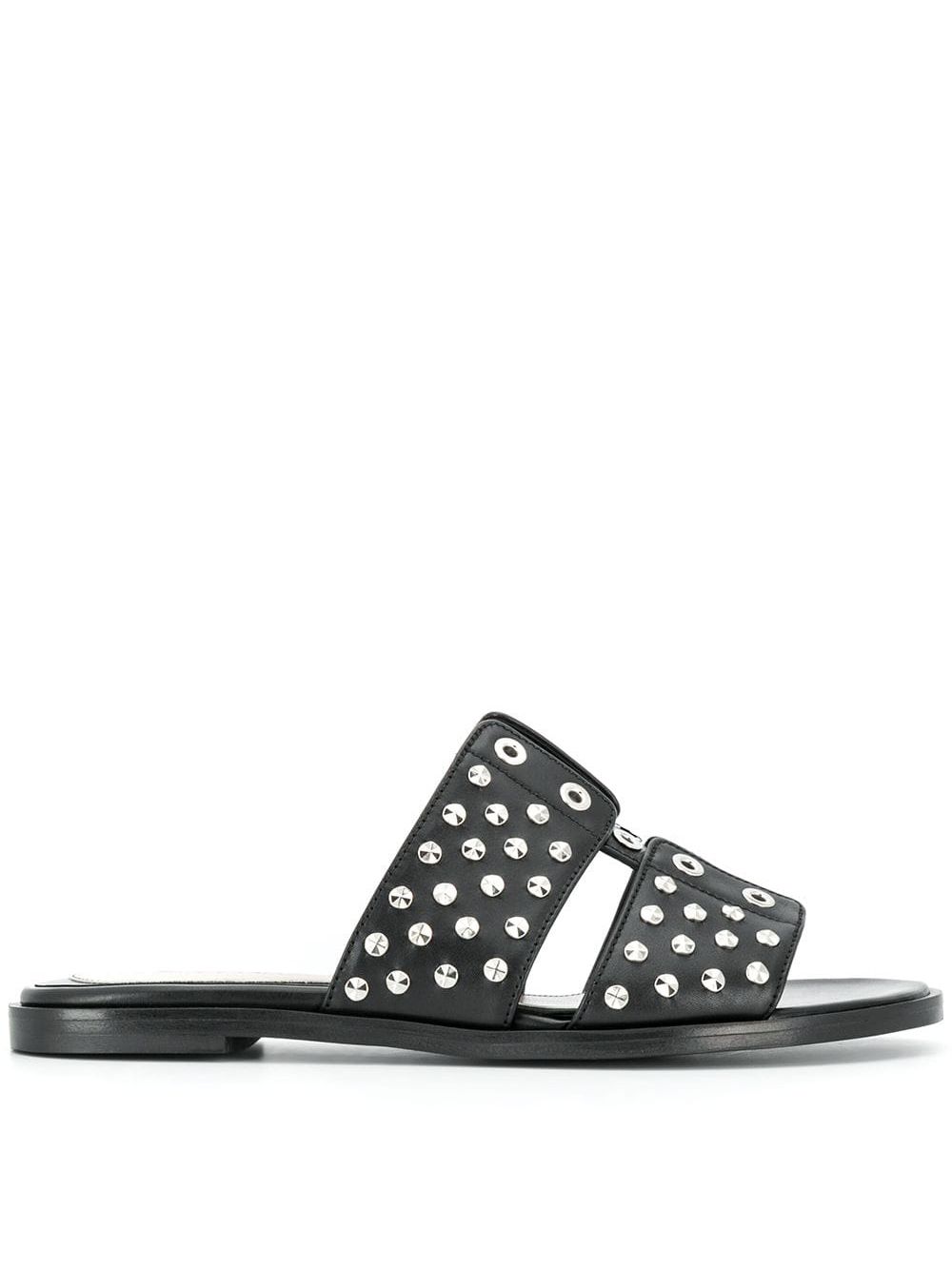 Alexander McQueen stud embellished slides - Black von Alexander McQueen