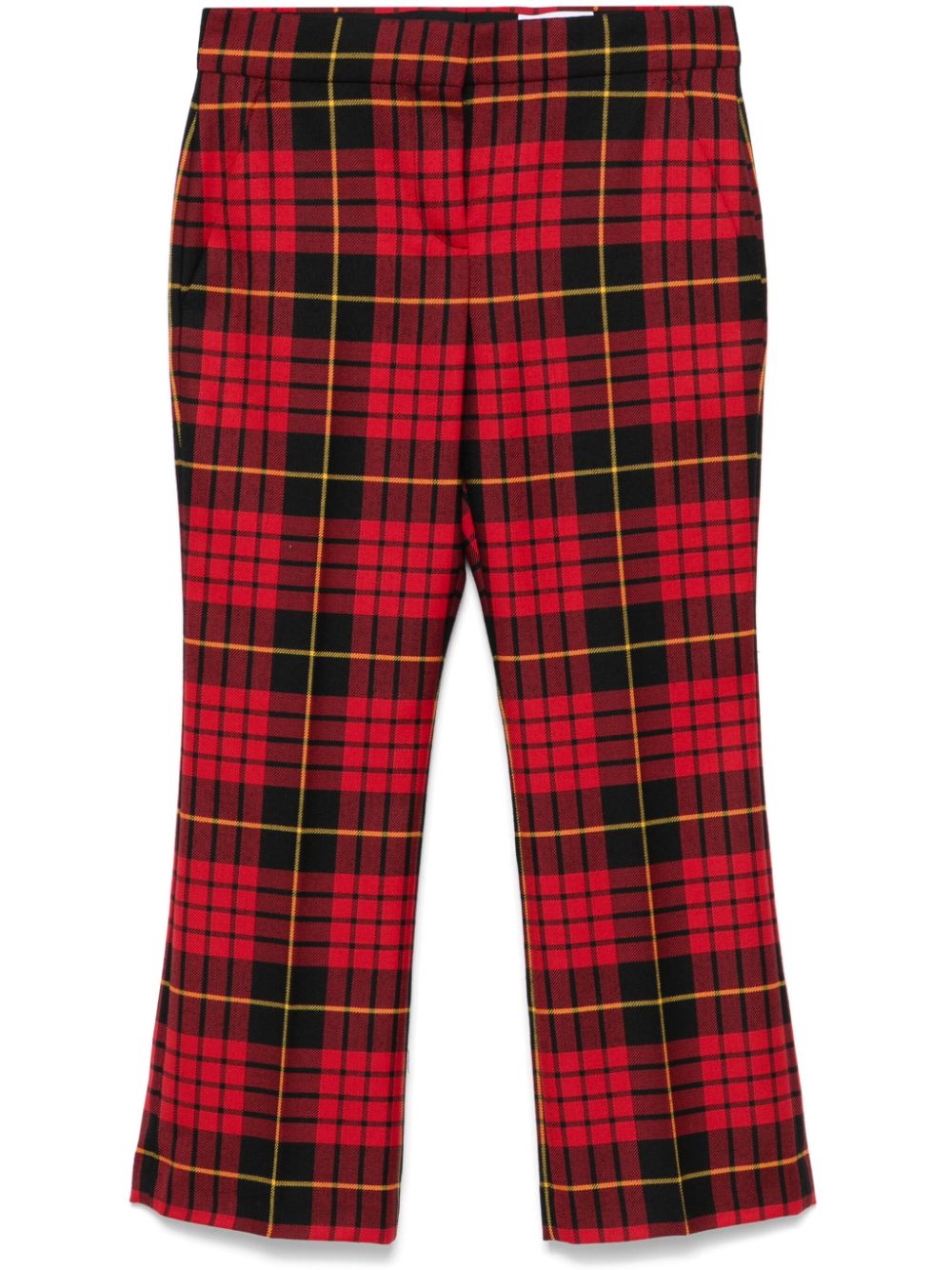 Alexander McQueen tartan-check cropped trousers - Red von Alexander McQueen