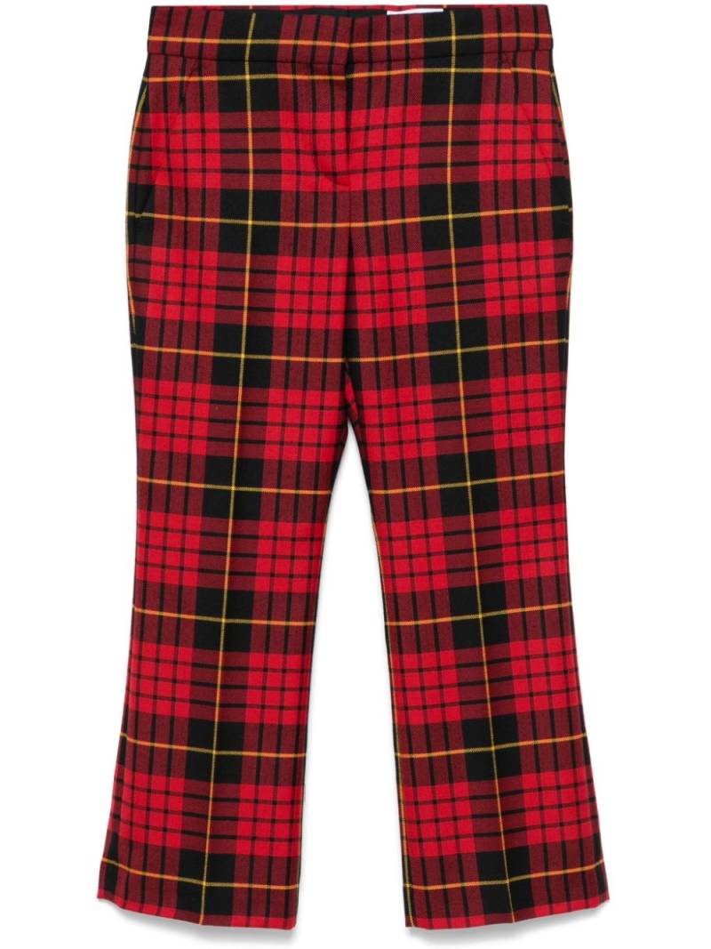 Alexander McQueen tartan-check cropped trousers - Red von Alexander McQueen