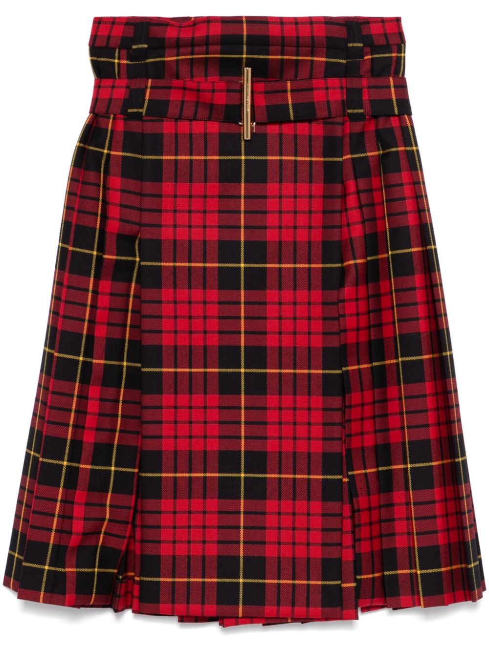 Alexander McQueen tartan-check midi skirt - Red von Alexander McQueen