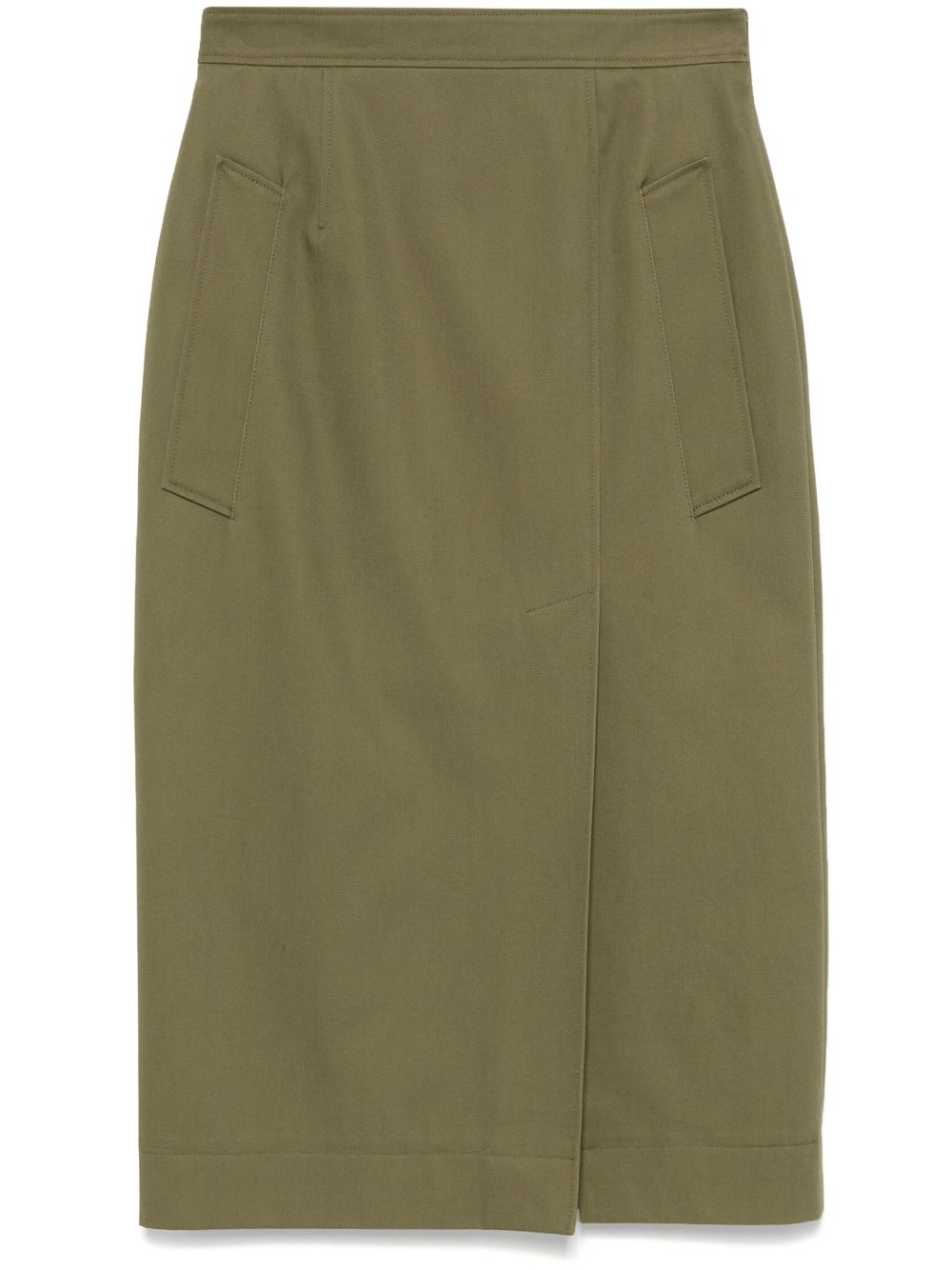 Alexander McQueen twill midi skirt - Green von Alexander McQueen