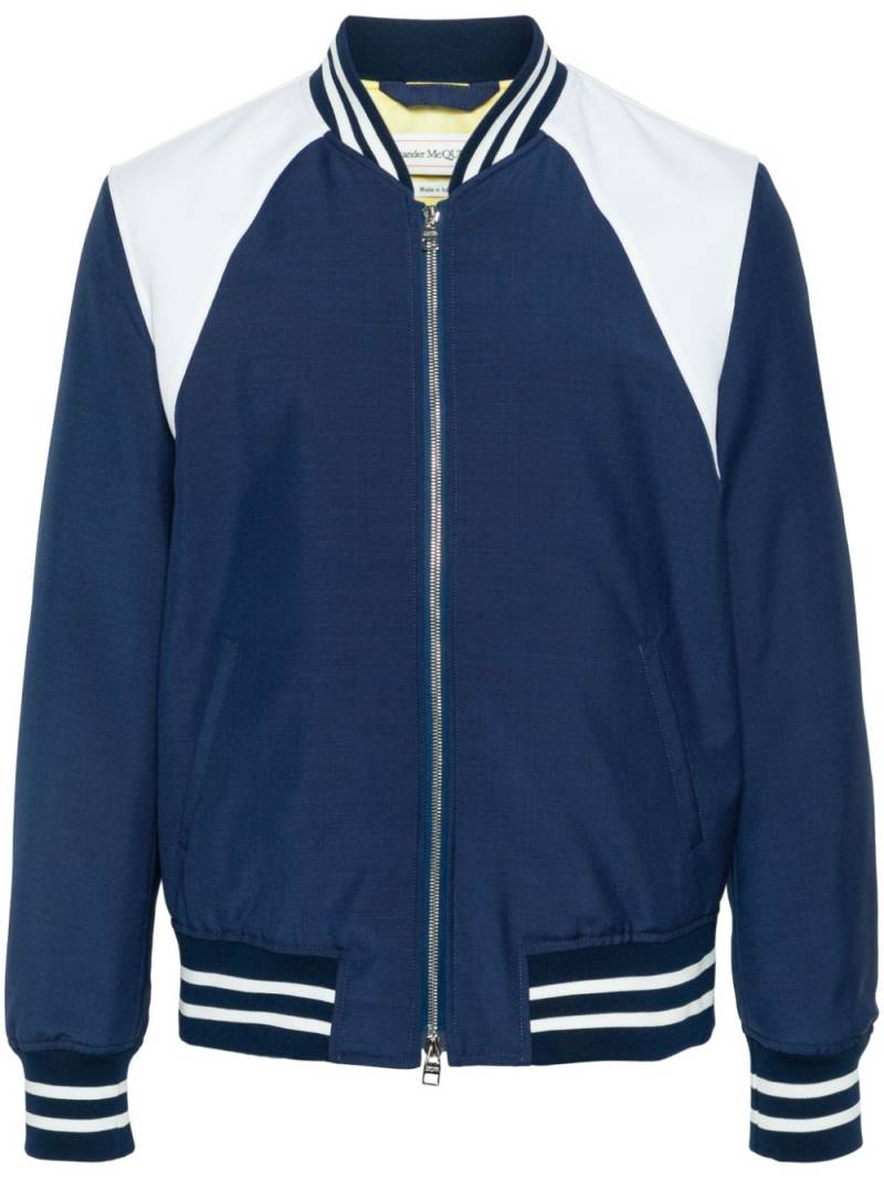 Alexander McQueen Harness bomber jacket - Blue von Alexander McQueen